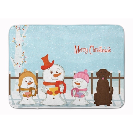 Carolines Treasures Christmas Carolers Chocolate Labrador Machine Washable Memory Foam Mat BB2387RUG